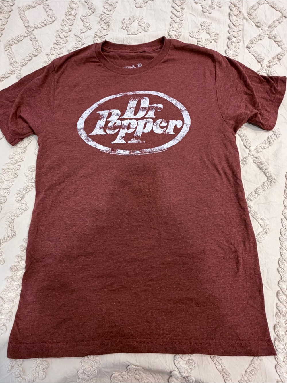 Dr Pepper Maroon Logo Short Sleeve Tee